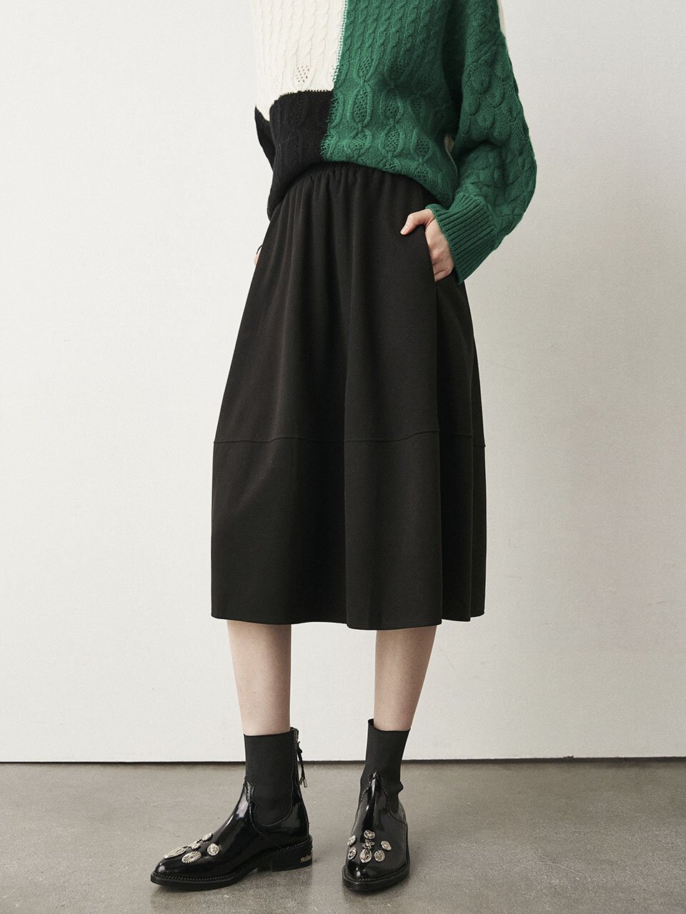 OZ_Midi pleated skirt_2 COLORS