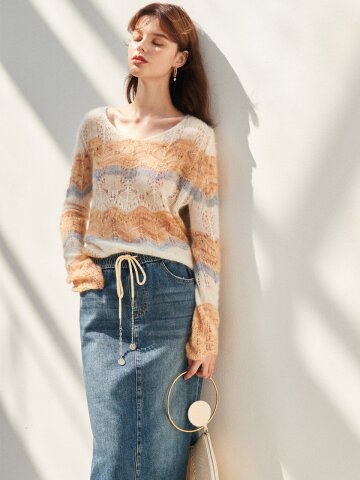 OZ String Point Denim Skirt