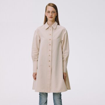 FLARE ONEPIECE SHIRT (PINK BEIGE)