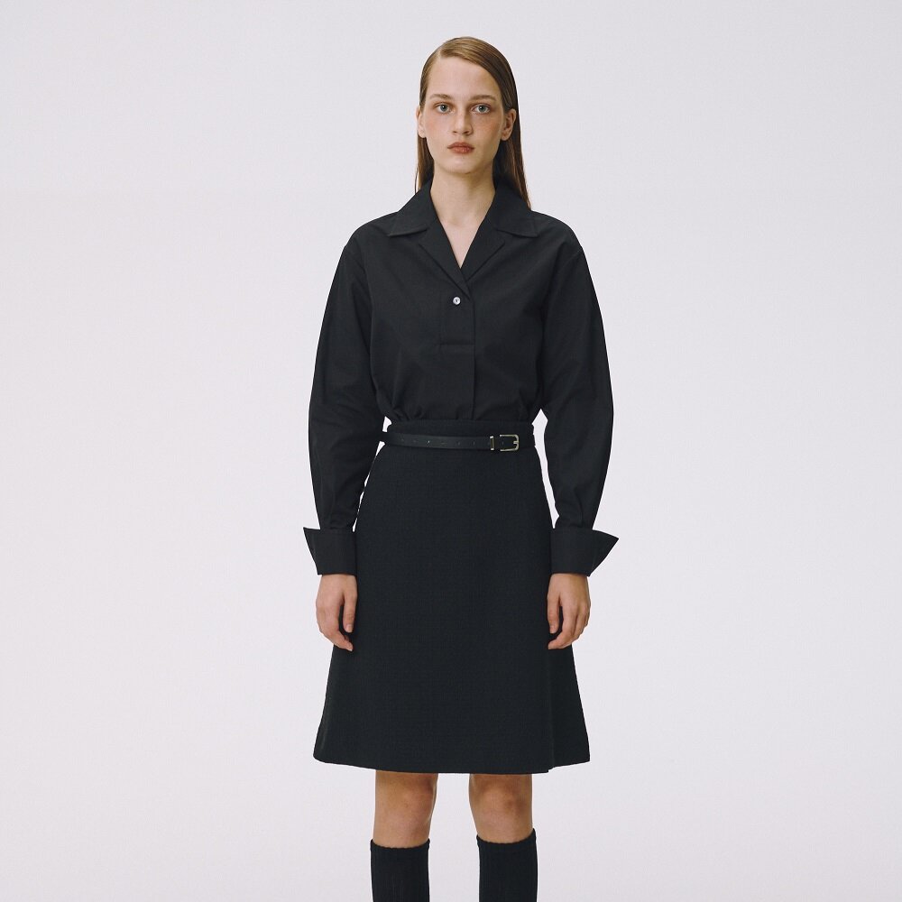 LONG CUFFS SHIRT (BLACK)