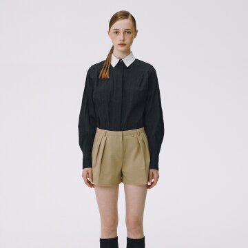 SOFT TEXTURE VOLUME SHIRT (BLACK)