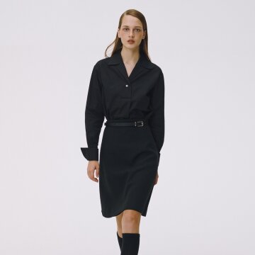 TWEED A LINE SKIRT (BLACK)
