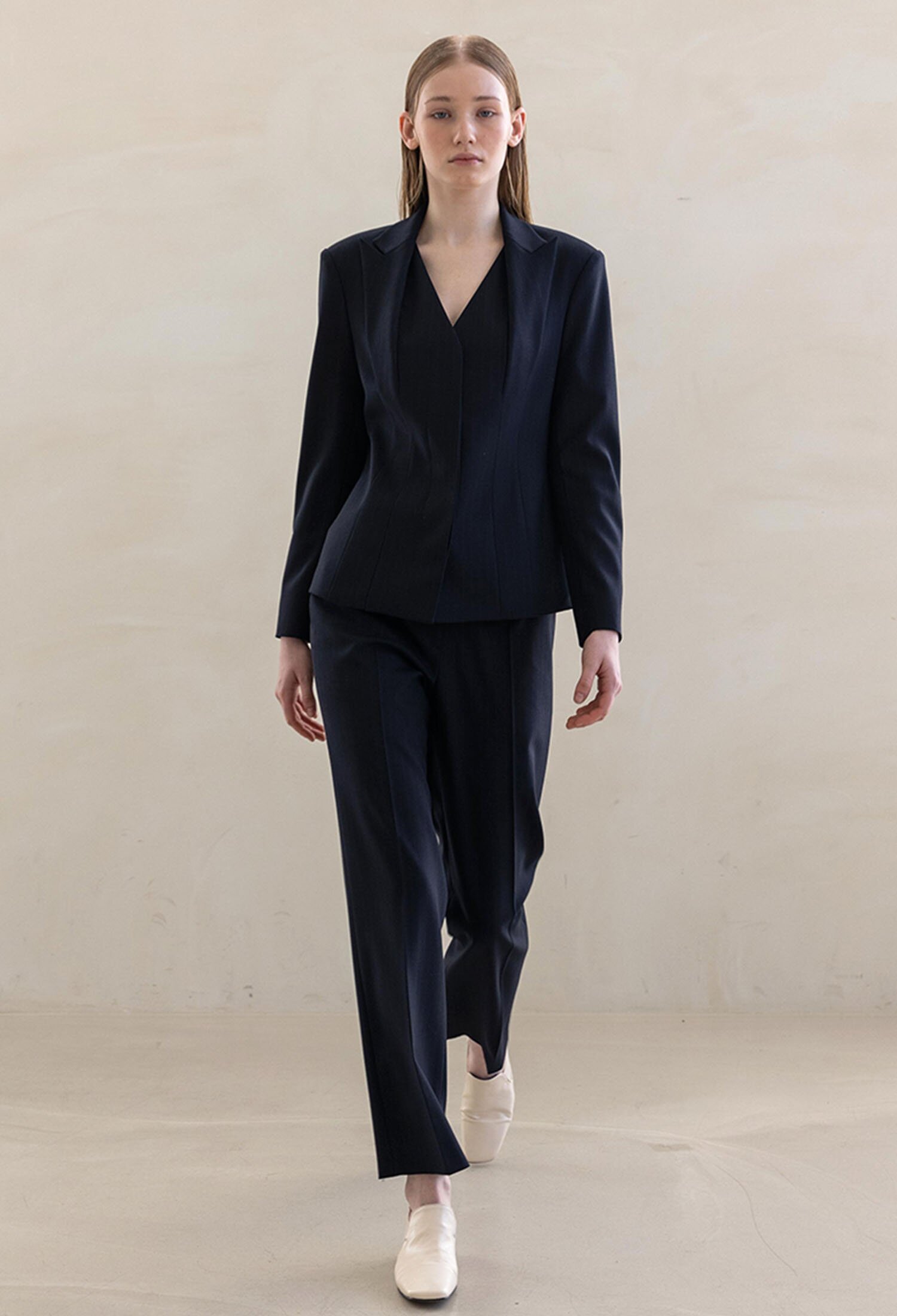 TWO LAYERD TAILRORED SUIT NAVY