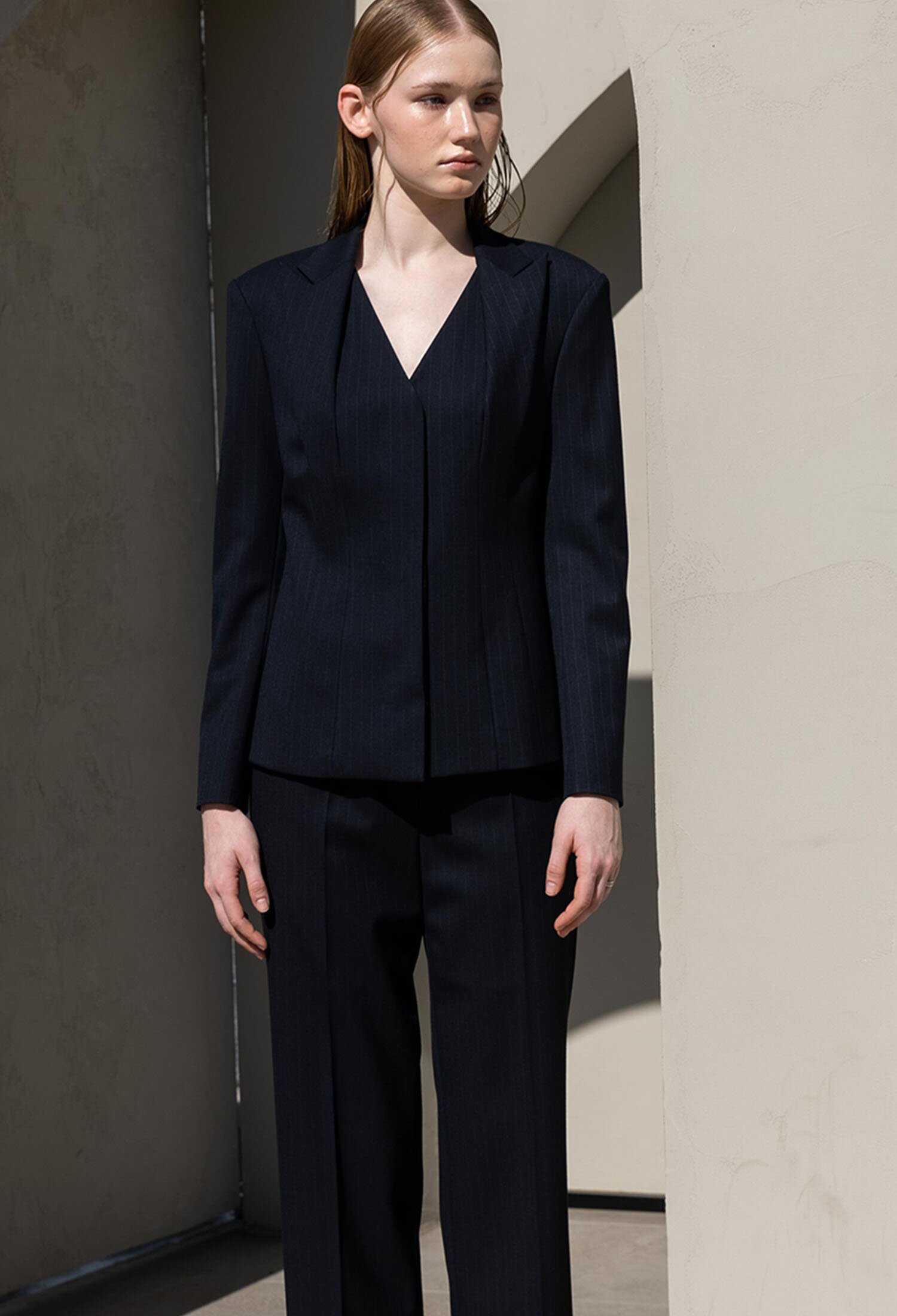 TWO LAYERD TAILRORED SUIT NAVY
