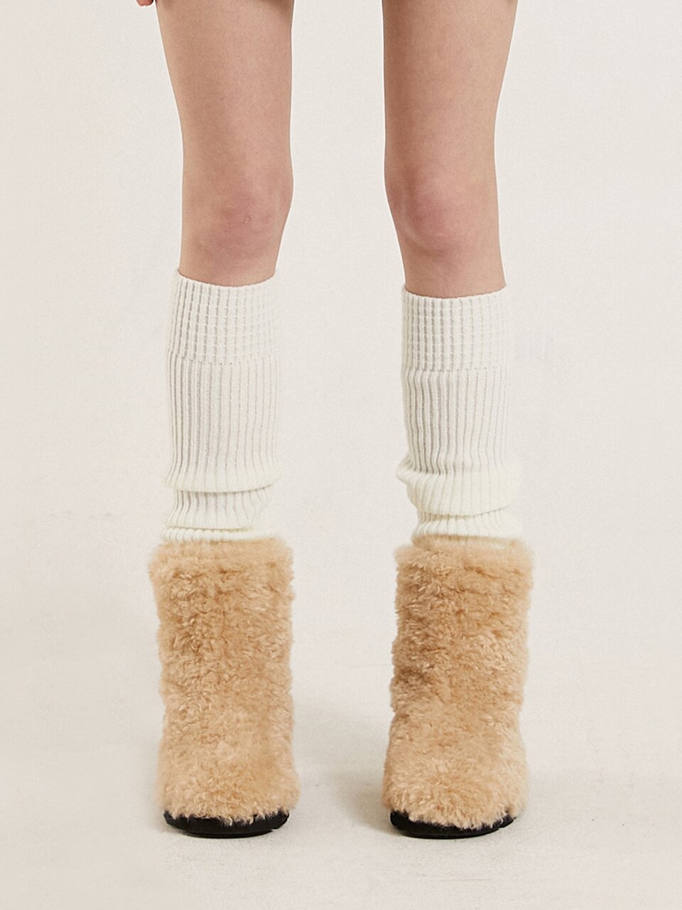 SIMPLE LEG WARMER_WHITE