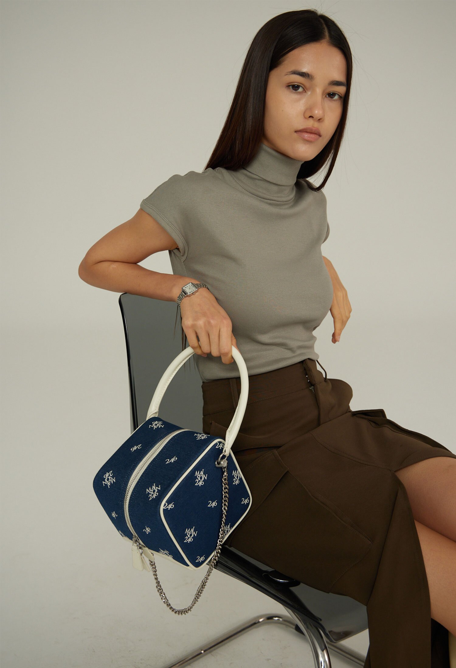 GIGI CUBE BAG - DENIM