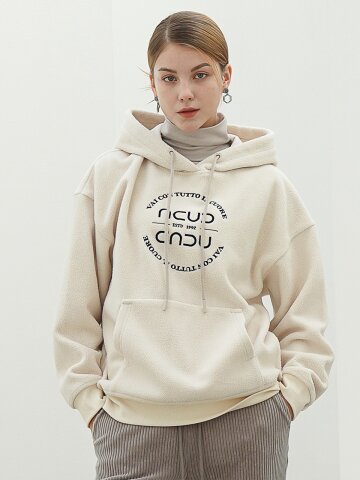 Boucle Logo Hoodie Sweatshirt _Ivory