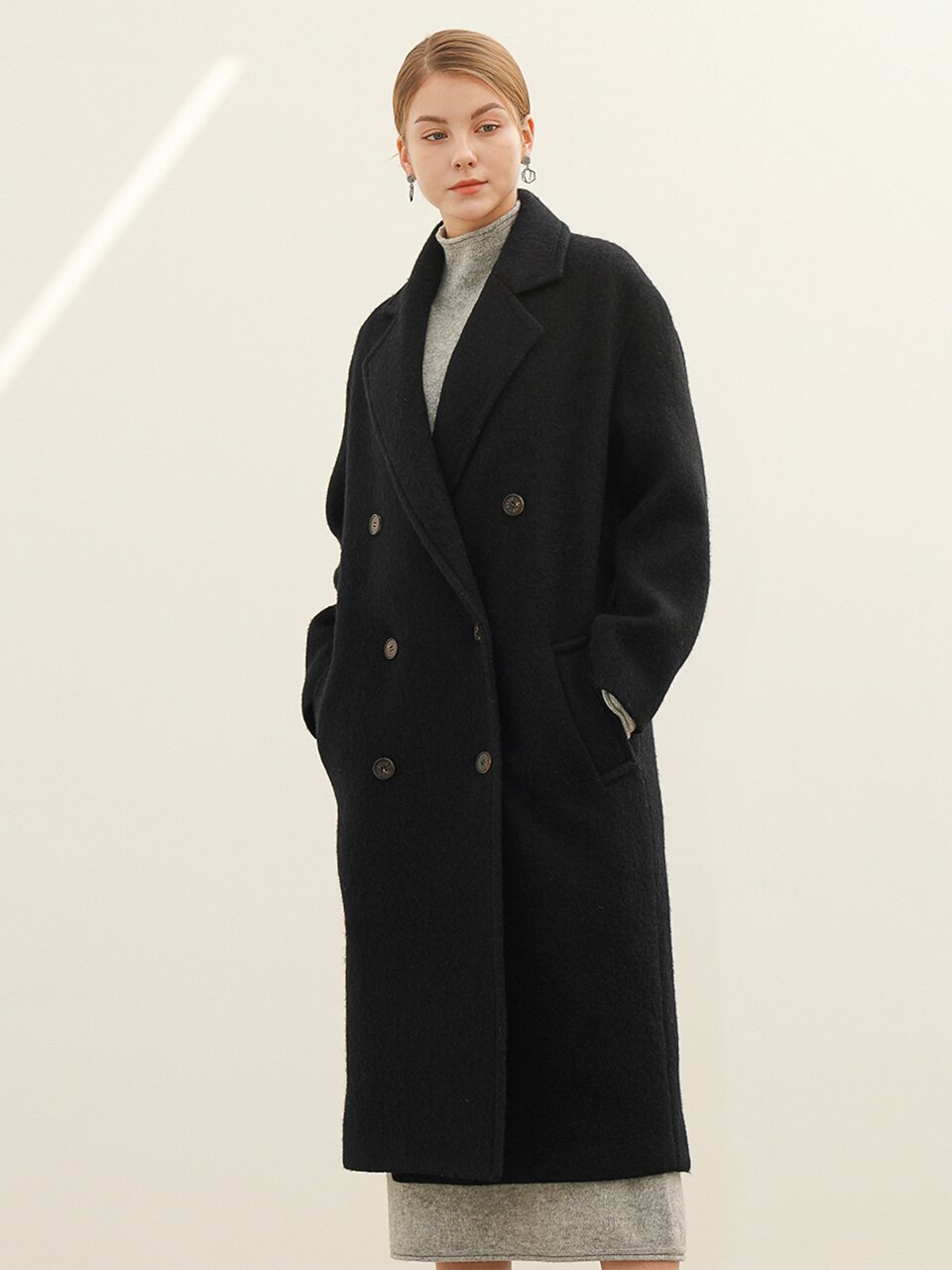 Alpaca Double Coat _Black