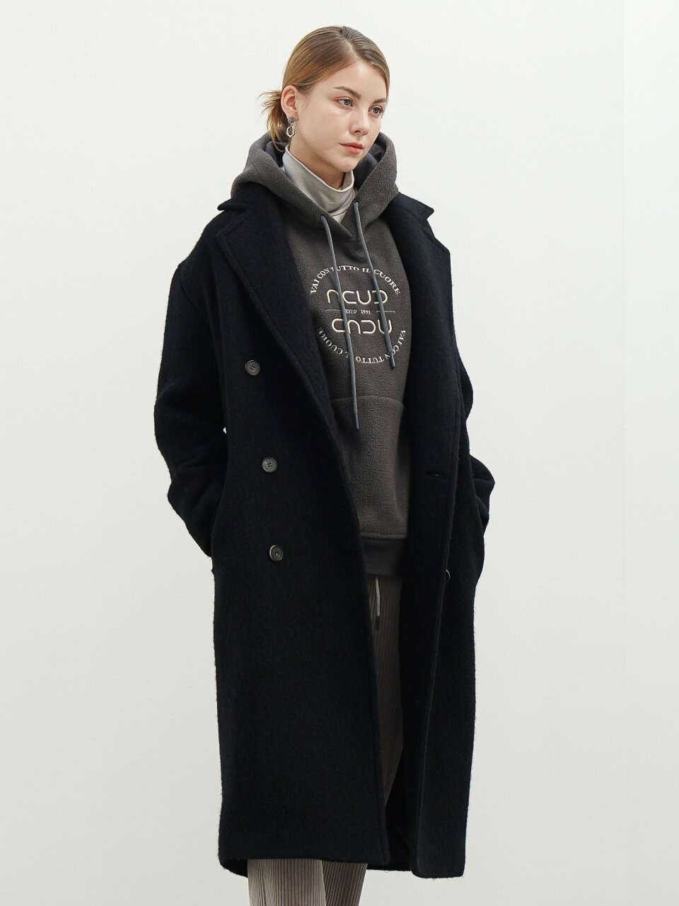 Alpaca Double Coat _Black