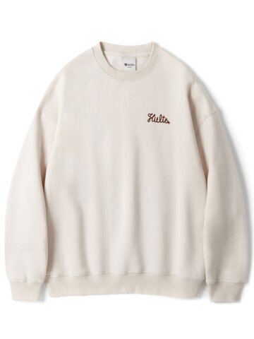 812 루즈핏 여성 체인 스웨트 셔츠 맨투맨 아이보리