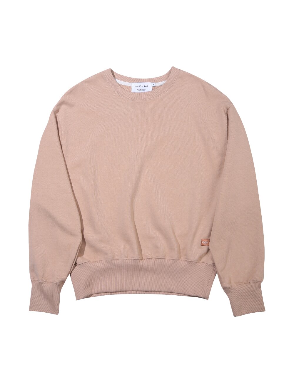 246 PATCH LOGO SWEATSHIRT_SAND BROWN MS005