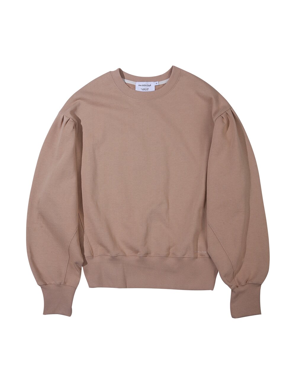 246 PUFF SWEATSHIRT_SAND BROWN MS007
