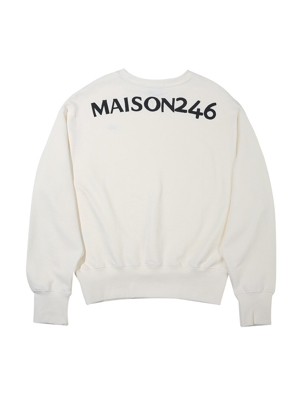 246 BACK LOGO SWEATSHIRT_VANILLA CREAM MS001
