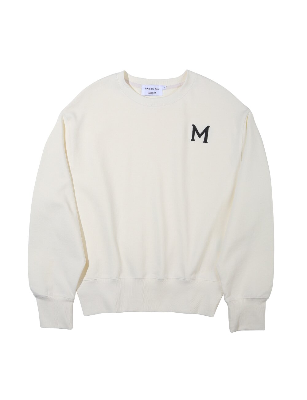 246 M LOGO SWEATSHIRT_VANILLA CREAM MS003