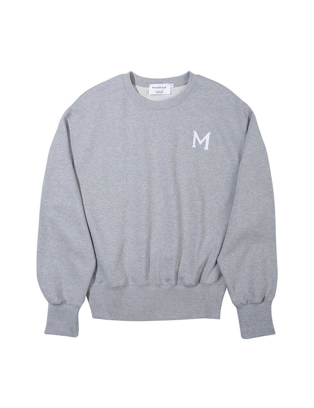246 M LOGO SWEATSHIRT_MELANGE GRAY MS003