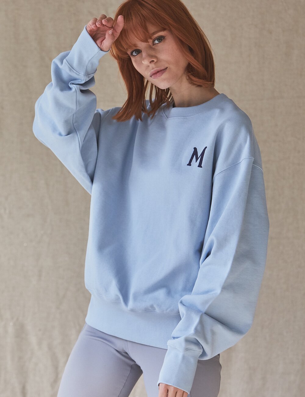 246 M LOGO SWEATSHIRT_SKY BLUE MS003