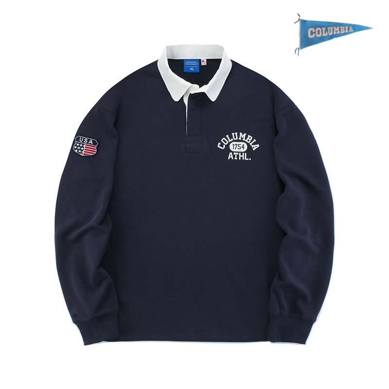 1960S LOGO TERRY RUGBY SHIRTS 크라운네이비