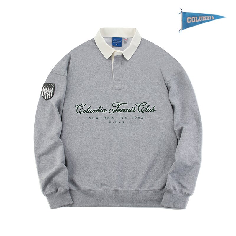 CU TENNIS CLUB TERRY RUGBY SWEATSHITS M.그레이