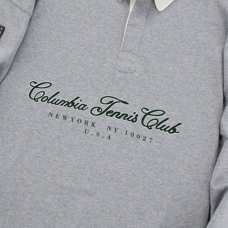 CU TENNIS CLUB TERRY RUGBY SWEATSHITS M.그레이
