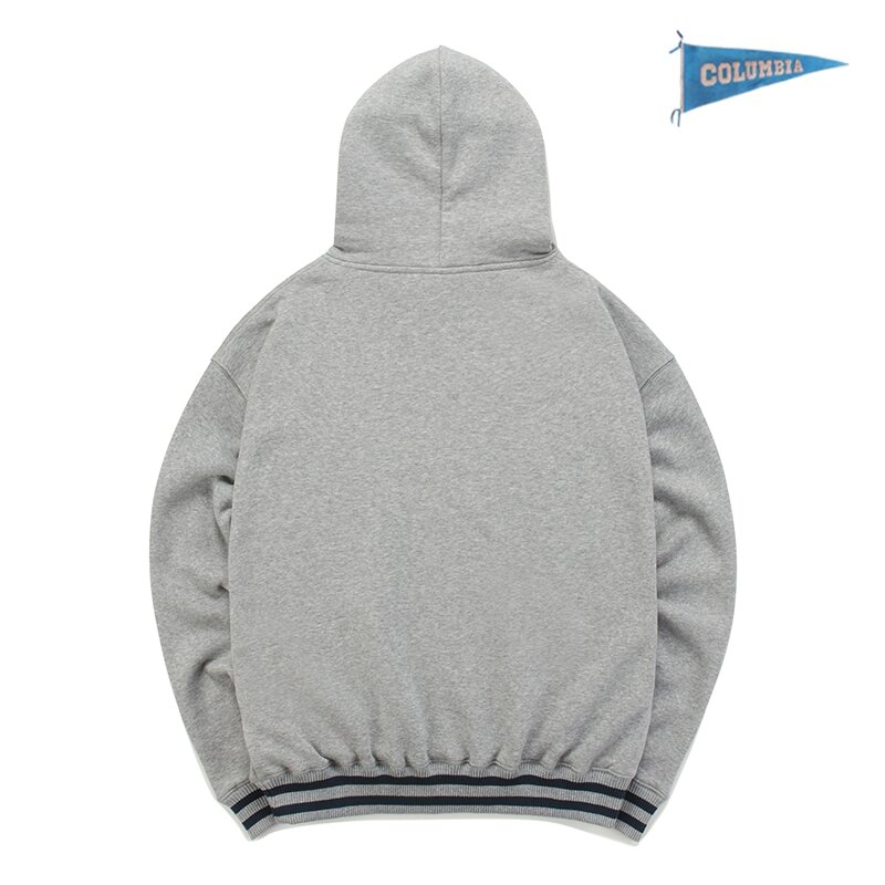 BIG C LOGO OVERFIT FLEECE HOODY M.그레이
