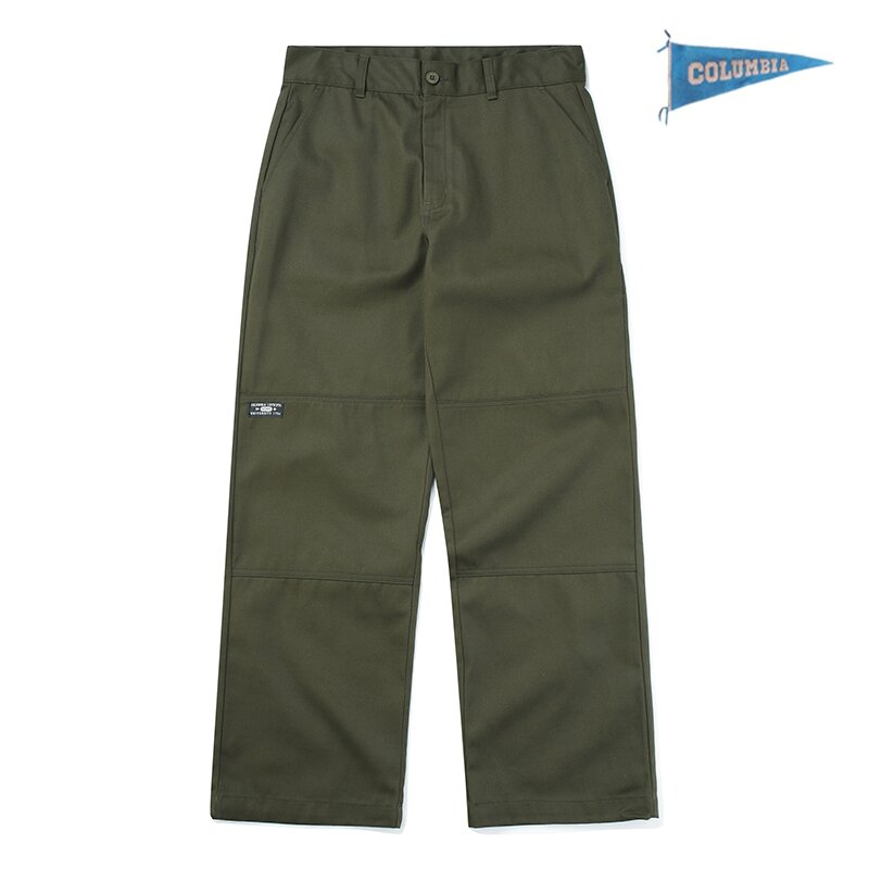 NYC LABEL CP LOOSE FIT DOUBLE KNEE PANTS 다크카키