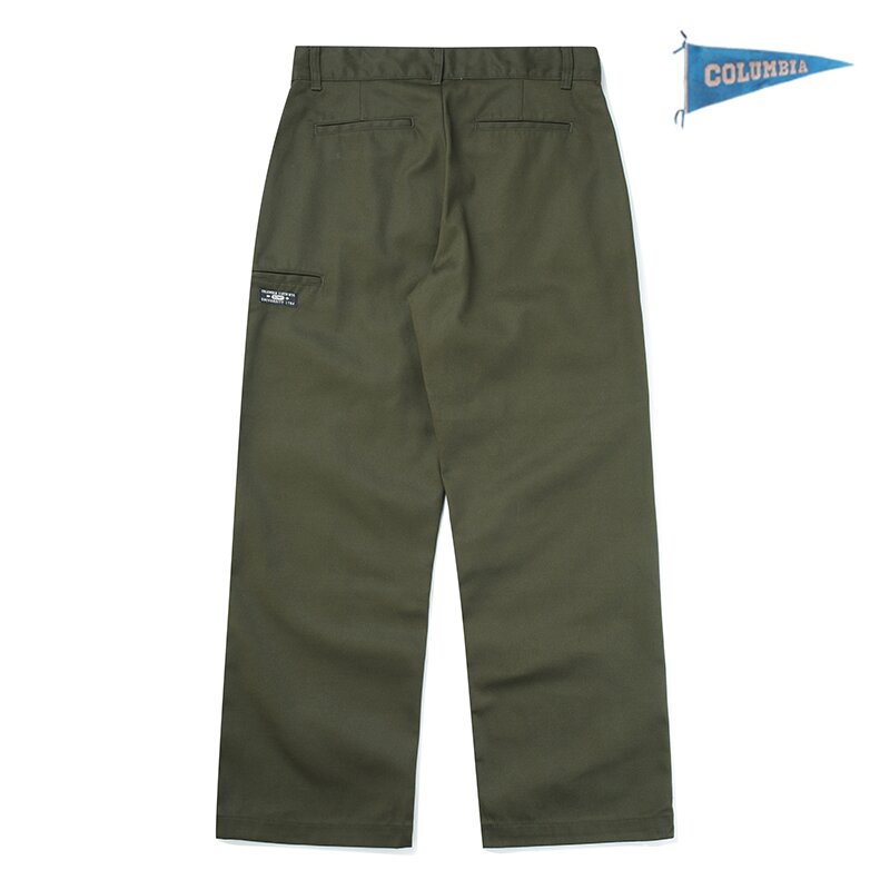 NYC LABEL CP LOOSE FIT DOUBLE KNEE PANTS 다크카키