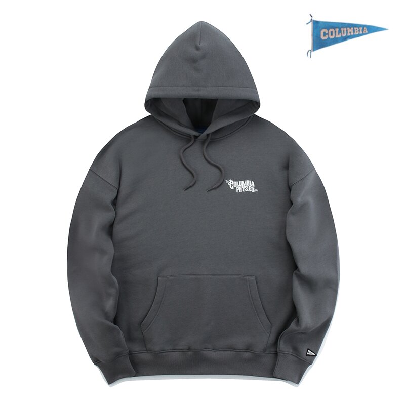 CU PHYS.ED. LOGO FLEECE HOODY 차콜