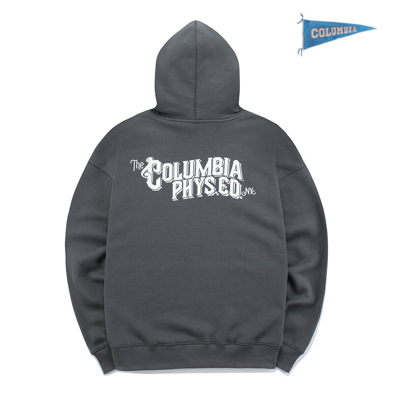 CU PHYS.ED. LOGO FLEECE HOODY 차콜