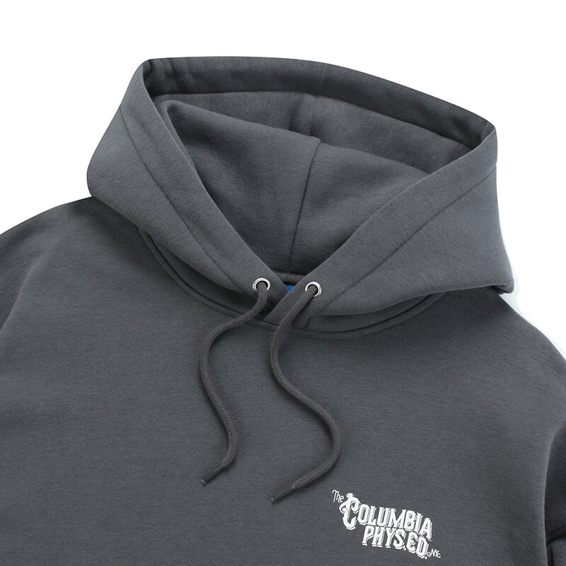CU PHYS.ED. LOGO FLEECE HOODY 차콜