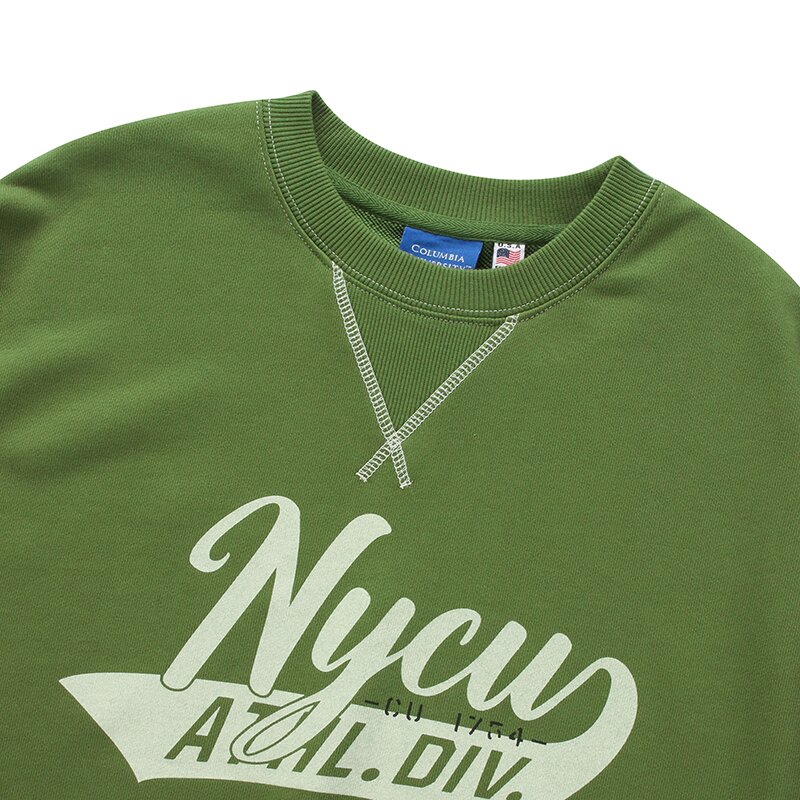 NYCU ATHL.DIV. LOGO TERRY SWEATSHIRTS 올리브