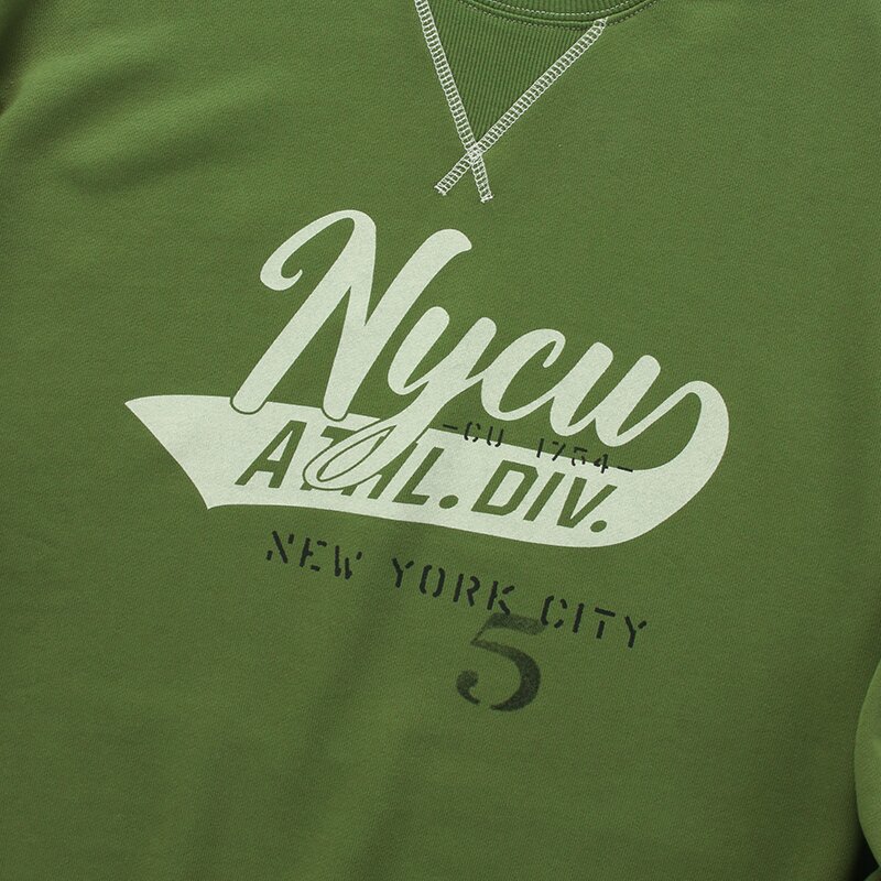 NYCU ATHL.DIV. LOGO TERRY SWEATSHIRTS 올리브