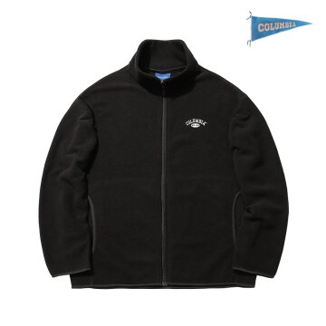 CU ARCH LOGO LIGHT FLEECE ZIP-UP JACKET 블랙