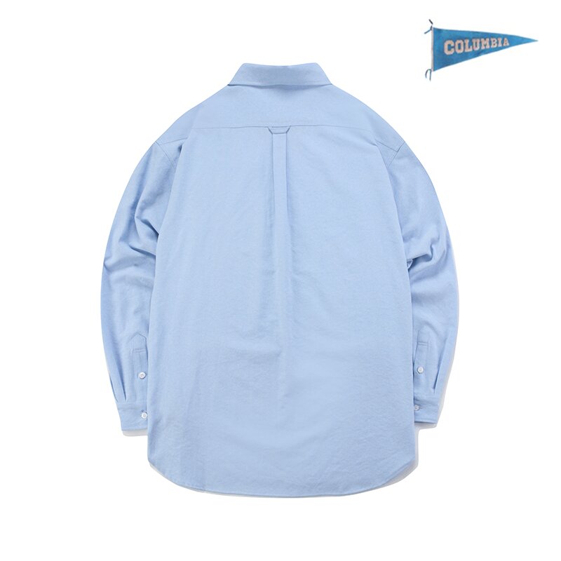 1754 CROWN OVERFIT OXFORD REGULAR COLLAR SHIRTS 블루_