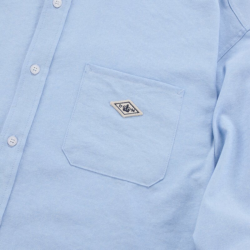 1754 CROWN OVERFIT OXFORD REGULAR COLLAR SHIRTS 블루_