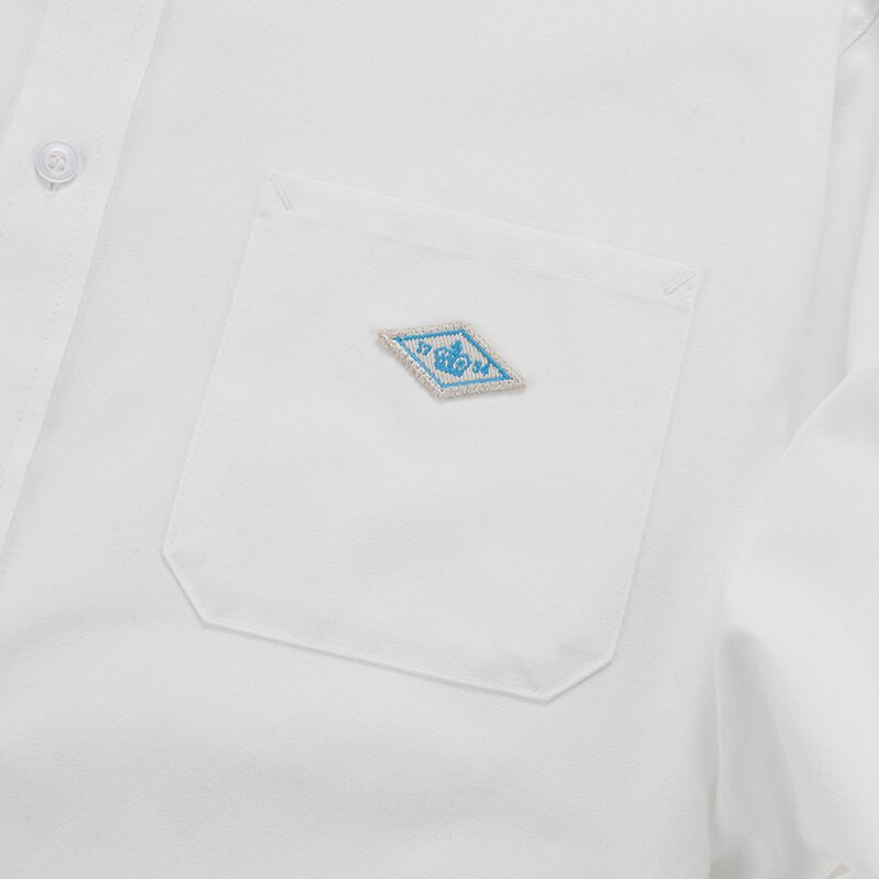 1754 CROWN OVERFIT OXFORD REGULAR COLLAR SHIRTS 화이트_
