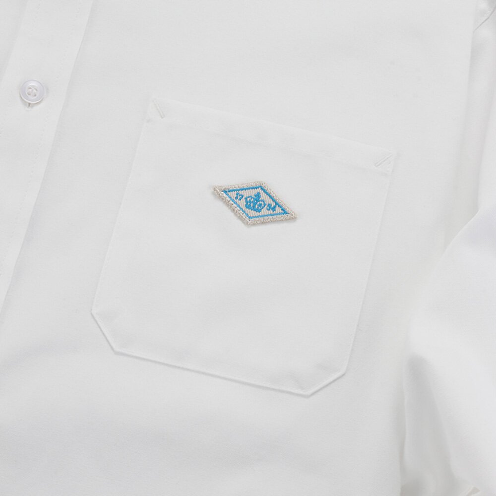 1754 CROWN OVERFIT OXFORD REGULAR COLLAR SHIRTS 화이트_