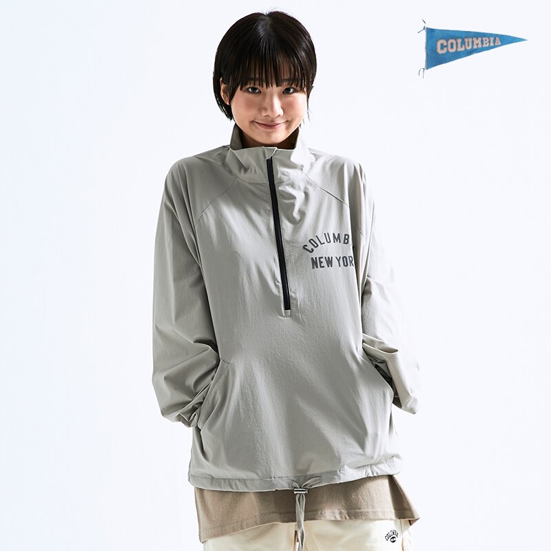 CU NY OVERFIT NYLON ANORAK JACKET 웜그레이_