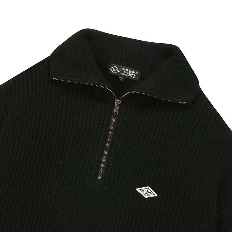 1754 CROWN OVERFIT HALF ZIP-UP SWEATHER 블랙_