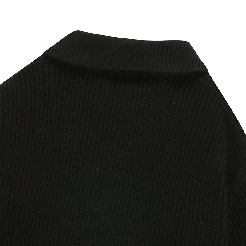 1754 CROWN OVERFIT HALF ZIP-UP SWEATHER 블랙_