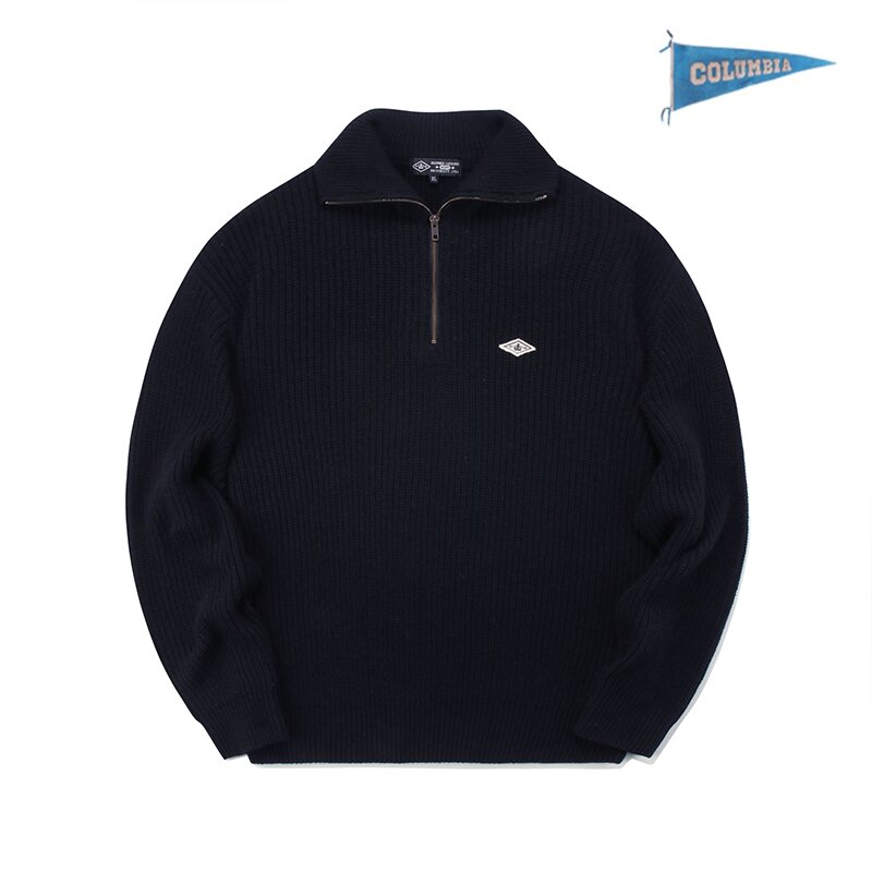 1754 CROWN OVERFIT HALF ZIP-UP SWEATHER 크라운네이비_