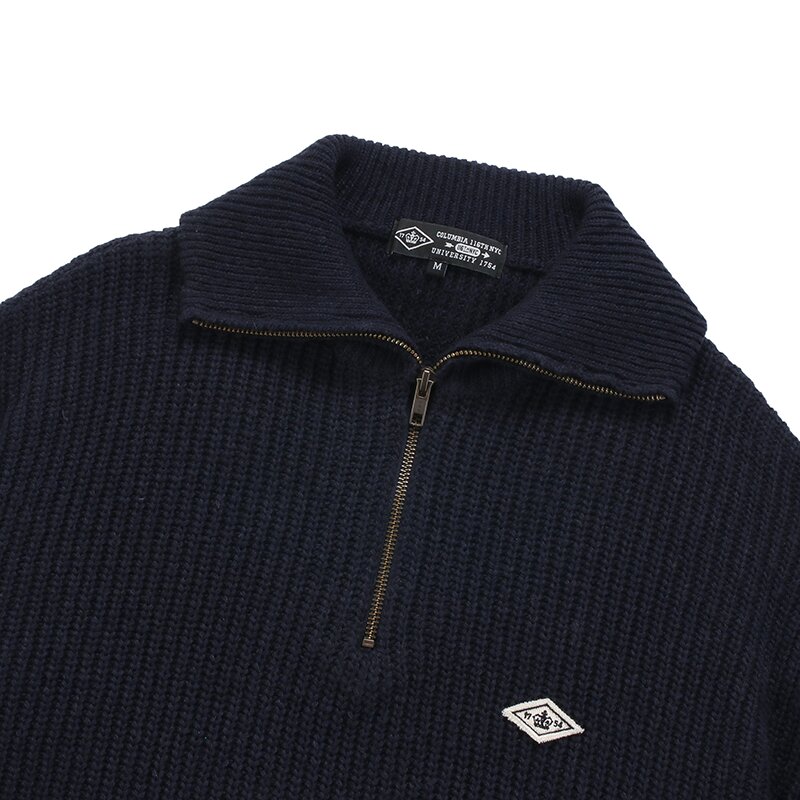 1754 CROWN OVERFIT HALF ZIP-UP SWEATHER 크라운네이비_