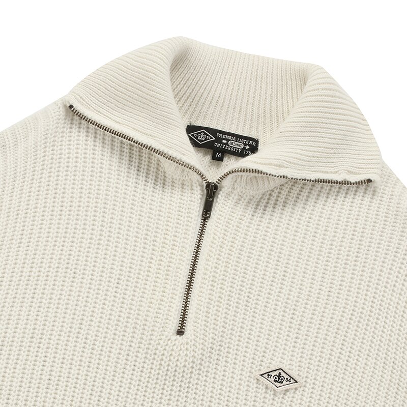 1754 CROWN OVERFIT HALF ZIP-UP SWEATHER 크림_