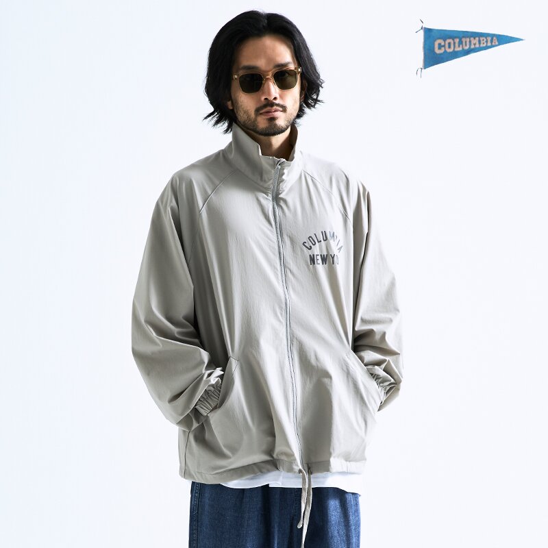 CU NY OVERFIT NYLON ZIP-UP JACKET 웜그레이_