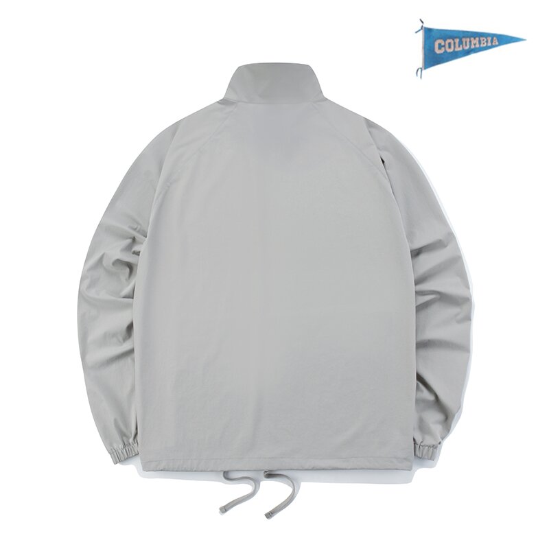 CU NY OVERFIT NYLON ZIP-UP JACKET 웜그레이_