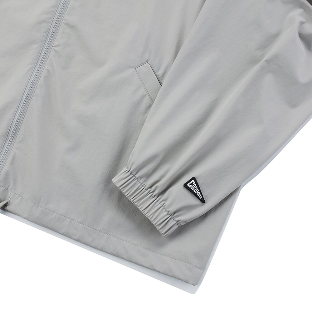 CU NY OVERFIT NYLON ZIP-UP JACKET 웜그레이_