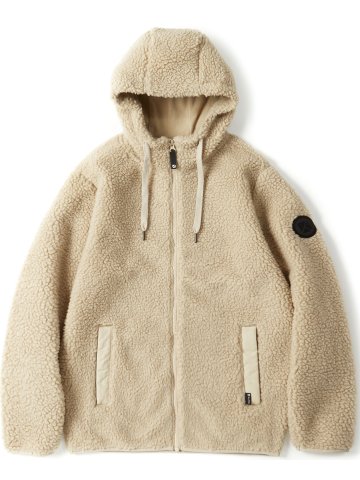212 보아 후드 플리스 베이지