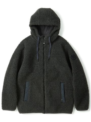 212 보아 후드 플리스 멜란지그레이