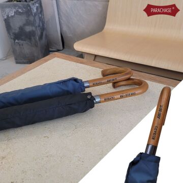 [각인우산] 루바토 곡자 우드 그립 대형 자동 장우산 RJ12