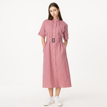 [분더가이스트] 액션플리츠 스트링 롱원피스 진핑크