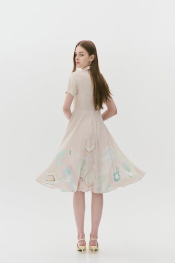 파스텔 마블 스톤 패턴 원피스